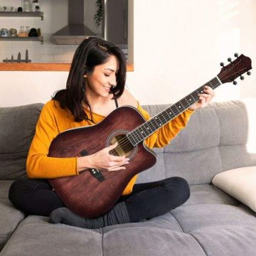 Acoustic guitar, cutaway, 16 × 5 × 41 inches