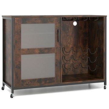 Liquor cabinet, up to 15 glasses and 12 bottles, 108 × 81 × 40 cm