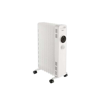 Öljytäytteinen lämmitin Midea NY2009-22M, 9 lamellia, 3 tehotasoa, Valkoinen, 14,2 × 67,6 × 39,9 cm