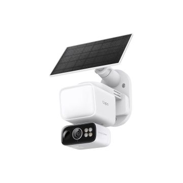 Valvontakamerapaketti TP-LINK Tapo C615F KIT, aurinkoenergialla toimiva, kääntyvä ja kallistuva, Valkoinen/musta