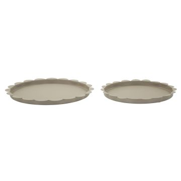 Set of round trays Saturn, 2 pcs, Ø 33 × 2 cm; Ø 27.5 × 2 cm