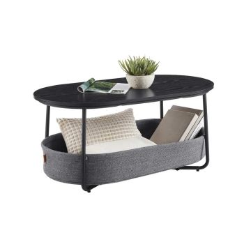 Pyöreä sohvapöytä VASAGLE LCT244B56, säilytystilalla, 100 × 45,7 × 55 cm