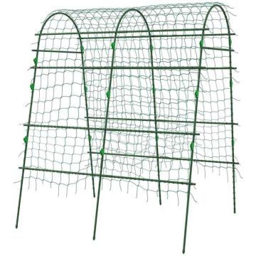 Арка для растений Outsunny 144x167x206 см, зеленая.