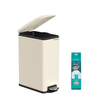 SONGMICS Automatic Trash Can, 50 l, Sand, 51.6 × 64.8 × 25.5 cm