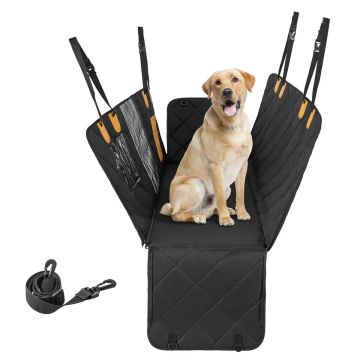 Car seat cover for dogs, With mesh window and 2 pockets, 215.9 × 147.32 cm
