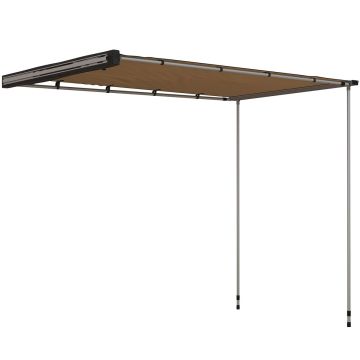 Auton sivumarkiisi, säädettävä korkeus, Beige, 160 × 250 × 125–225 cm