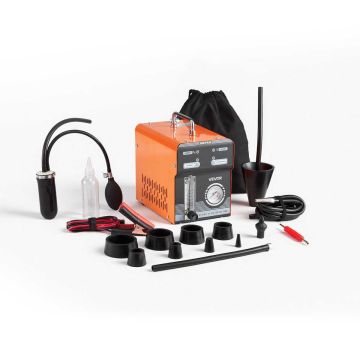Auton savuvuotoilmaisin VEVOR SD716, sisäänrakennettu ilmapumppu, musta/oranssi, 238 × 160 × 210 mm