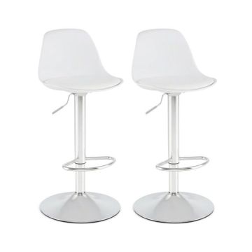 Bar stools, 2 pcs, white