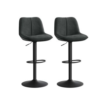 Bar stools VASAGLE, 2 pcs., adjustable height, Gray
