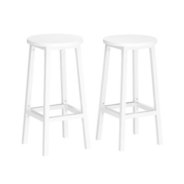 Bar stool set of 2, grey-black, 65 cm height