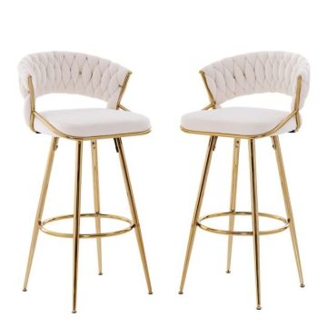 Bar stool, 2 pcs, 19 × 38.5 × 18 in