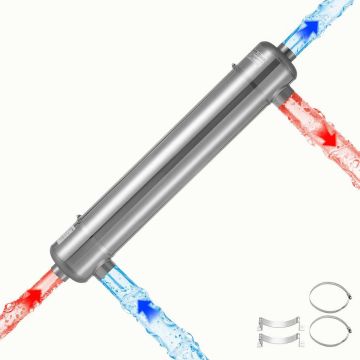 Uima-altaan lämmönvaihdin VEVOR MF-360K, 360K BTU/h, 133 × 153 × 832 mm