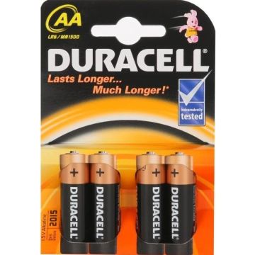 Duracell Alkaline Basic MN1500 AA/LR6 -paristot, 4 kpl