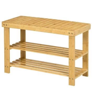 Kenkähylly Homcom 70x28x45cm, vaaleanruskea