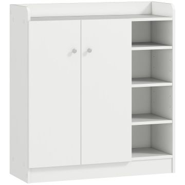 Обувной шкаф Homcom 83x30x90см, белого цвета