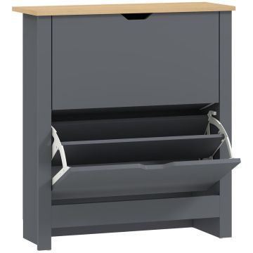 Kenkäkaappi, 2 ulosvedettävää laatikkoa, 72 × 80 × 26 cm