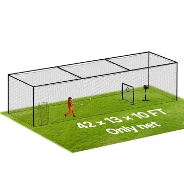 Сетка клетки для отбивания VEVOR BC005, 30-слойный HDPE, 12700 × 3900 × 3080 мм
