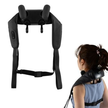 Cordless Neck and Shoulder Massager with 2 Heating Levels, Black