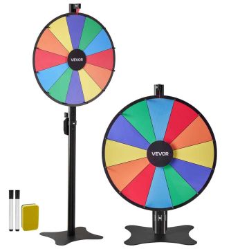 Palkintopyörä VEVOR ZP-24LY-1, 12 lokeroa, Ø 610 × 1510 mm
