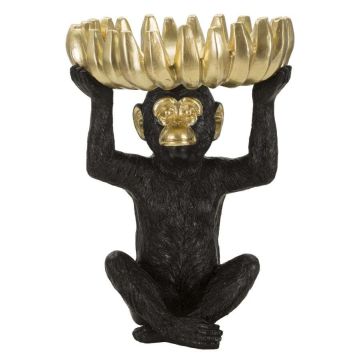 Beždžionės dekoracija Mauro Ferretti Monkey Tray Banane, 23 × 31,5 × 23 cm