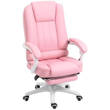 Офисное кресло 65x68x116см, розовый/белый