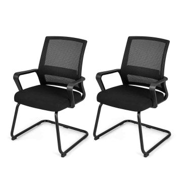 Office chair with lumbar support for waiting room, 2 pcs