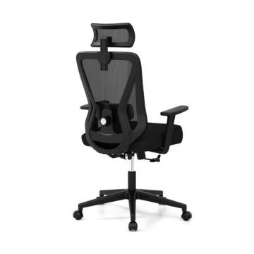 Office chair, Mesh with 3D headrest, 70 × 63–79 × 99–129 cm