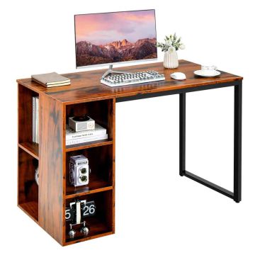 Office desk, with 5 side shelves