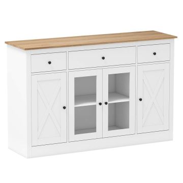 Buffet cabinet, 3 drawers, 3 cabinets, 140 × 90 × 40 cm