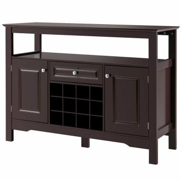 Senkki, Viiniteline enintään 12 pullolle, Valkoinen/kahvinvärinen/musta, 117 × 82 × 40 cm