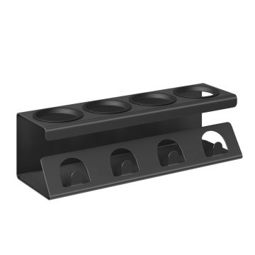 Pulloteline SONGMICS, 4 pullolle, Musta, 13,7 × 11,7 × 40 cm