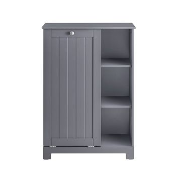Vapaasti seisova kylpyhuonekaappi 60x37x86cm., tummanharmaa/hopea väri