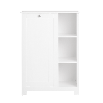 Напольный шкаф для ванной 60x37x86см., белого/серебристого цвета