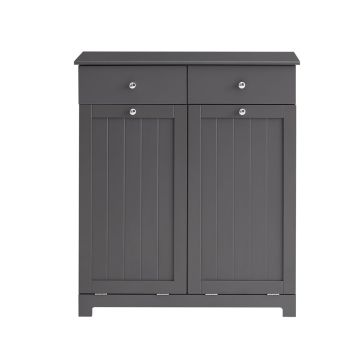 Vapaasti seisova kylpyhuonekaappi altaan alle 78x38x91cm., tummanharmaa/hopeanvärinen
