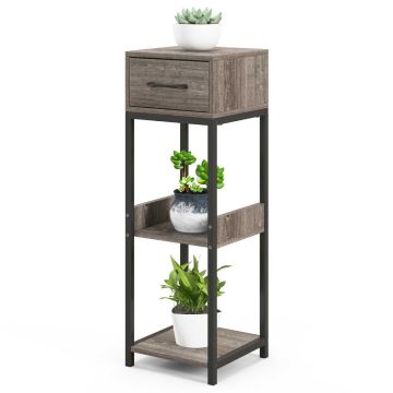 Полка для растений 30,5x30,5x92 см, серо-чёрного цвета