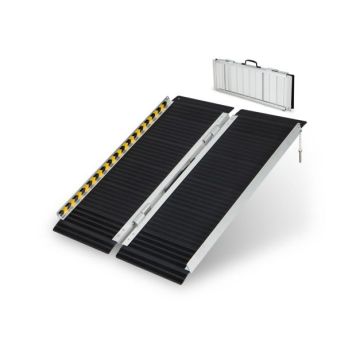 Пандус для заезда 91x74x5,5 см, черный/серебристый