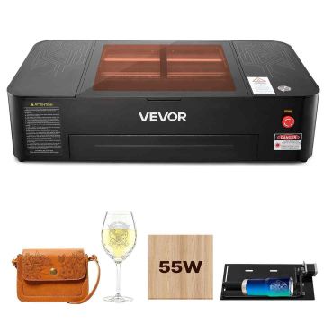 CO2-laserkaiverrus- ja -leikkauslaite VEVOR SH-530, 55 W, 115,8 × 69,2 × 45 cm