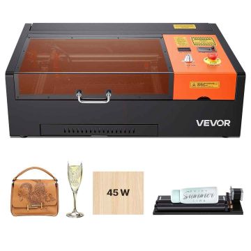 CO2-laserkaiverrus- ja -leikkauslaite VEVOR SH-3020, 45 W, 95,4 × 39,5 × 65,9 cm