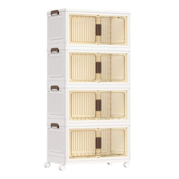 Säilytyslaatikot SONGMICS, 4 tasoa, 220 l, Valkoinen, 60 × 120 × 32,5 cm