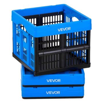 Ящики для хранения VEVOR ZJKS343428W, 3 шт., 25 л, Синий/чёрный, 338 × 342 × 280 мм