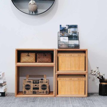 Set of 2 storage boxes, 39 × 32 × 25.3 cm