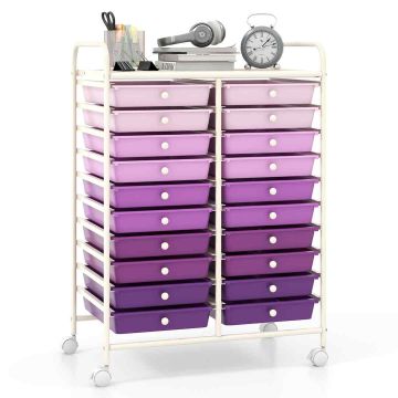 Storage trolley, 20 drawers, 63.5 × 86.36 × 38.1 cm