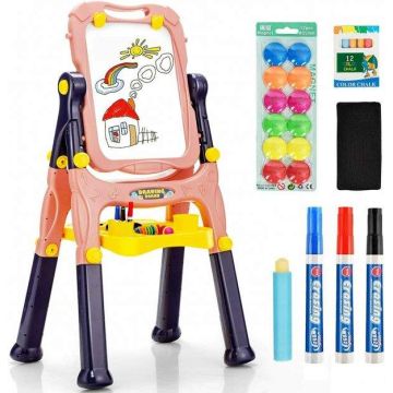 Art easel for children, double-sided, Pink