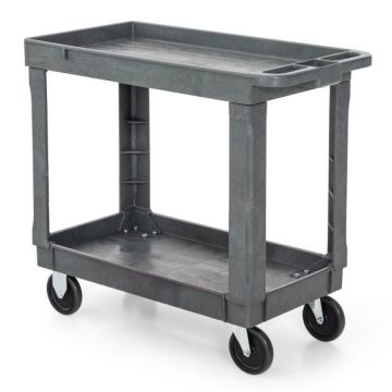 Work trolley, double, Grey, 86.36 × 44.45 × 77.47 cm