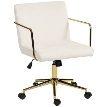 Työtuoli, säädettävä korkeus, Beige/kullanvärinen, 57 × 80–90 × 64 cm