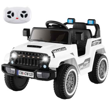 Lasten sähköauto 60x95x60cm, valkoisen/mustan värinen