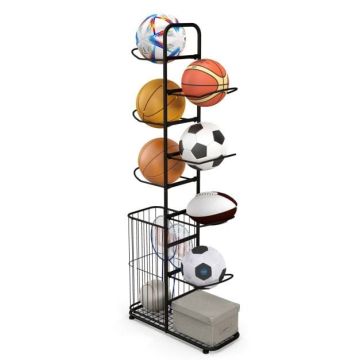 Полка для мячей 59x24x147см, черного цвета