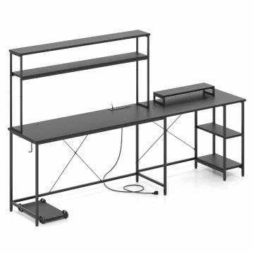 Письменный стол 145x145x147см, черного цвета