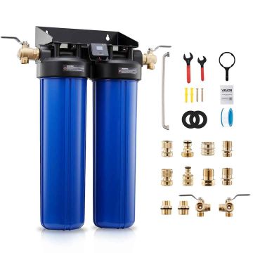 Deionisoituvesijärjestelmä VEVOR PRS-207XCGB, 2 × 4 l DI-hartsia, 360 × 210 × 665 mm