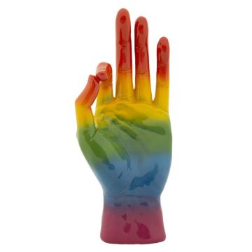 Dekoratyvinė ranka „Rainbow OK“, 16 × 36 × 10,5 cm